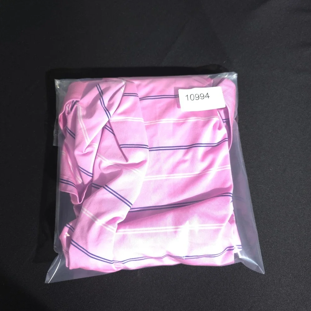 RLX Ralph Lauren Golf Polo Shirt Men's Sz XL‎ Pink Striped Performance Sports